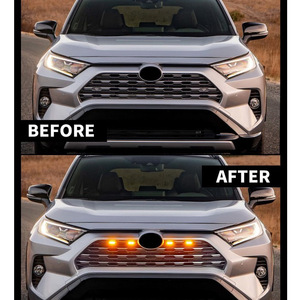 Toyota RAV4 Front Grille Amber <b>LED</b> <b>Lights</b> 4Pcs With <b>Wiring</b> Harness For Retrofit Upgrade - Product Image 3