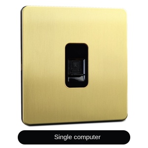 สวิตช์ไฟติดผนังไฟฟ้าย้อนยุควินเทจสวิตช์สลับทองเหลืองสวิตช์ไฟแผงสแตนเลส - Product Image 2