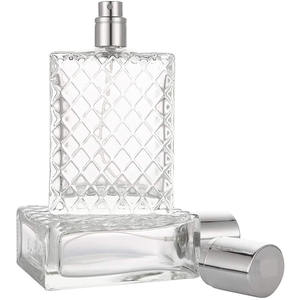 Transparent Square 100ml <b>Empty</b> Fine Mist Cosmetic Glass <b>Perfume</b> Atomizer <b>Bottles</b> - Product Image 5