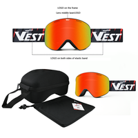 Masque de ski à lentille magnétique interchangeable, sangle à dégagement rapide, anti-buée UV400, compatible casque, masque de sport d'hiver personnalisé