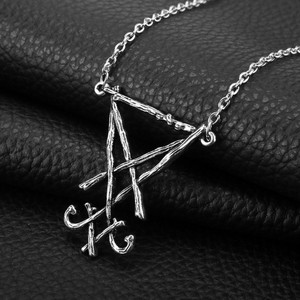 Collares con Colgante de Signo de Poder Malvado Estilo Punk Lucufer para Hombres y Mujeres, Joyería de Moda - Product Image 6