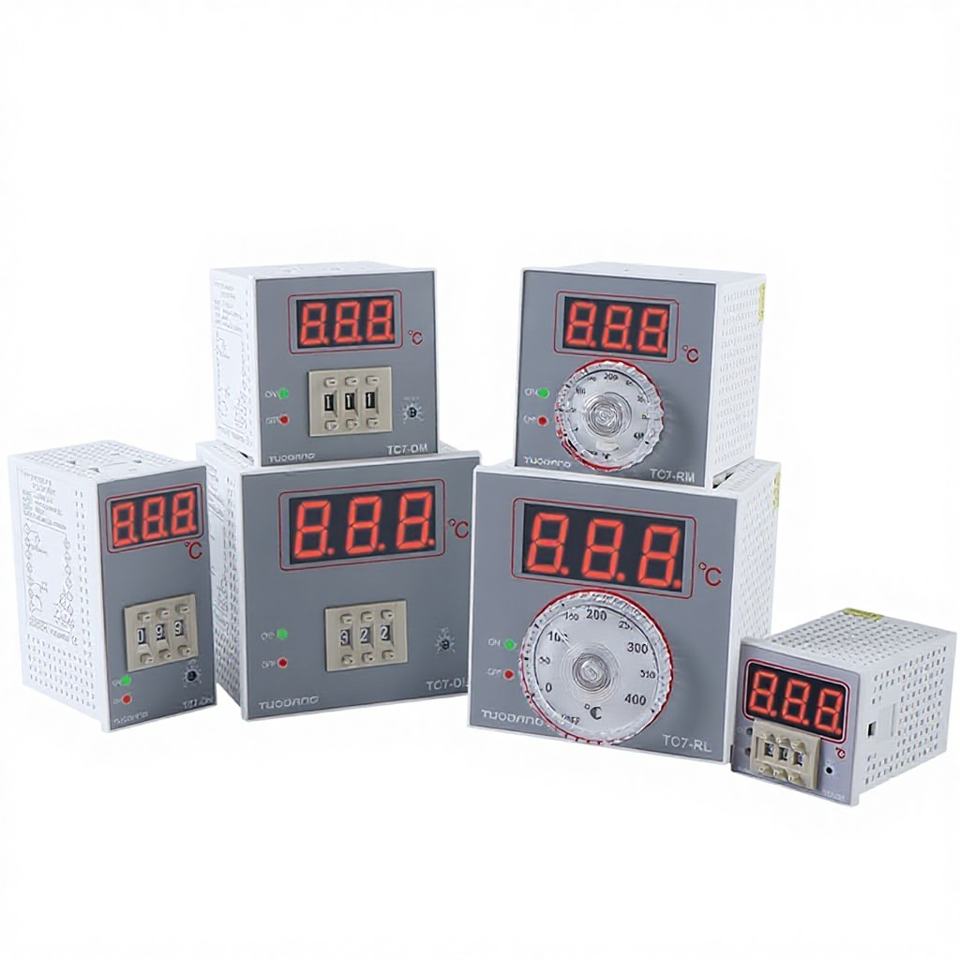 TUOBANG Digital Thermostat TC7-D/TC7-R Dial Code Pointer Type OEM/ODM Industrial Temperature Controller 1C Resolution High Data