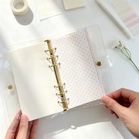 Séparateurs de pages en acrylique A6 en forme de cœur, noir, blanc, rose, transparent, pour carnets à feuilles mobiles, style journal pour filles, cadeau transfrontalier