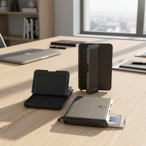 Portacarte a scomparsa con un clic, blocco RFID, in alluminio, sottile <span class=keywords><strong>e</strong></span> minimalista, per <span class=keywords><strong>carte</strong></span> <span class=keywords><strong>di</strong></span> <span class=keywords><strong>credito</strong></span> <span class=keywords><strong>e</strong></span> <span class=keywords><strong>banconote</strong></span> - Product Image 3