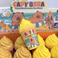 12pcs/set Kedatangan Baru Kotak Misteri Es Krim Kapsul Kejutan Ransel Perhiasan Gantungan Kunci Tali Capybara Kotak Misteri Boneka Mainan