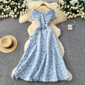 Wholesale Blue Petal Dress V-Neck Glitter Beaded Design | Alibaba.com Wholesale Blue Petal Dress V-Neck Glitter Beaded Design | Alibaba.com