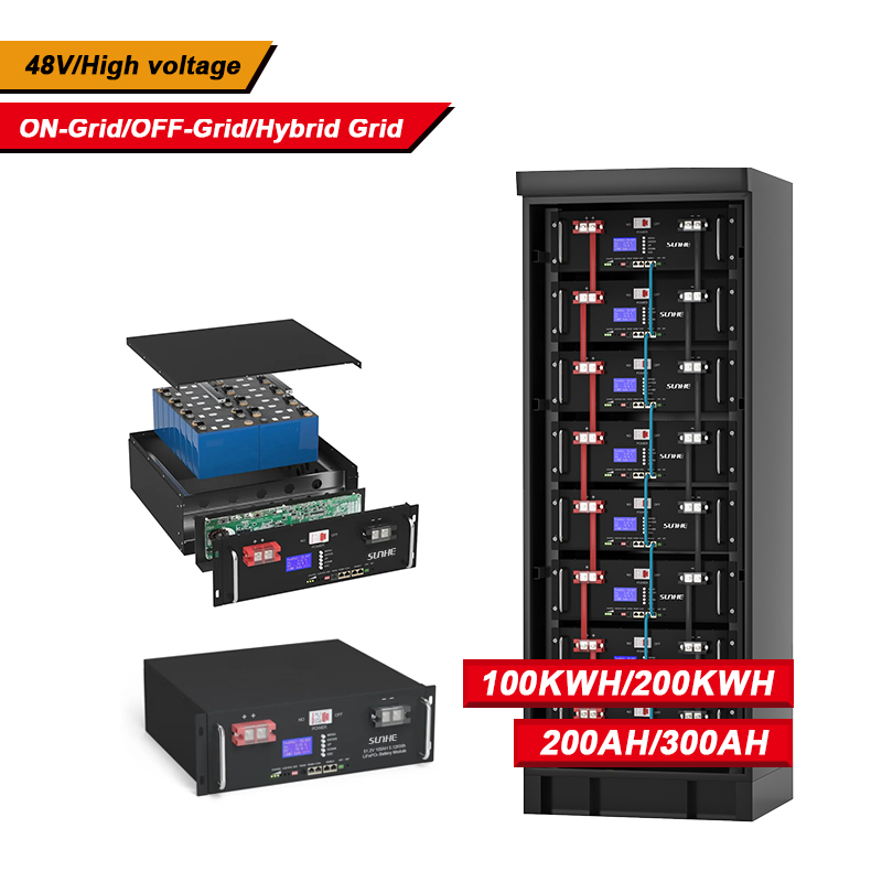 OEM 48V 51,2 V 50Ah 100Ah 200Ah 300Ah LiFePo4 солнечная батарея для системы хранения энергии