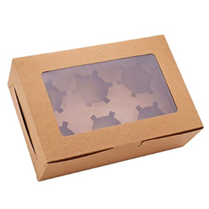 Carpeta de Papel Kraft Marrón al por Mayor con 6 Separadores y Ventana Transparente, Reciclable, para Exhibición de Panadería, Pastelería y Productos del Hogar - Product Image 1