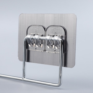 ที่แขวนผ้าเช็ดจานสำหรับคนขี้เกียจ ไม่ต้องเจาะผนัง ชั้นวางผ้าขนหนูเหล็กดัดสำหรับห้องน้ำ ห้องสุขา และห้องครัว สำหรับผ้าเช็ดจานและห้องน้ำ - Product Image 4