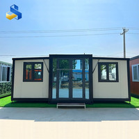 Conteneur maritime habitable de 20 pieds, personnalisable, respirant, moderne et extensible, 2 chambres, pour usage bureaux, salon, sous-sol