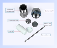 Réacteur autoclave hydrothermal en acier inoxydable avec chambre doublée de PTFE (Téflon) – 25 ml, 50 ml, 100 ml, 200 ml, 500 ml