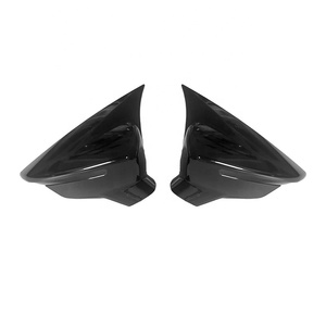 Rivestimento della copertura dello specchietto retrovisore nero lucido in plastica ABS per <span class=keywords><strong>SEAT</strong></span> <span class=keywords><strong>Leon</strong></span> 5F MK3 2012 2013 2014 2015 2016 2017 2018 2019 - Product Image 1