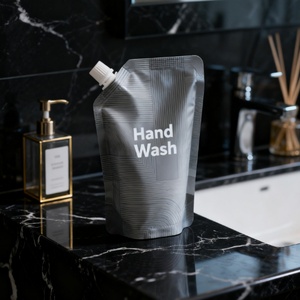 Bolsa Doypack con Boquilla de Aluminio Impresa Personalizada para Rellenar Líquidos como Crema de Manos, Champú, Jabón Lavavajillas y Productos para el Cuidado de la Piel - Product Image 3