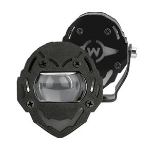 Demon Eye Motorcycle <b>Spotlight</b> 1 Lens Condensing White Yellow Flashing Light Front Position Aviation Aluminum Retrofit Upgrade - Product Image 5