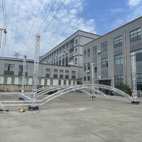 Sistema de Estructura de Aluminio Negro de 10x7m, Sistema de Elevación de Techo para Escenario, Estructura de Aluminio F34 para Circo