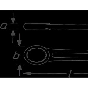 HAZET Clé à fourche à frappe 642-100 ∙ Profil à 12 pans extérieurs ∙ Taille 100 mm - Product Image 4