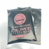 Sacs d'emballage en polyéthylène avec fermeture éclair en plastique EVA noir givré personnalisés en gros pour vêtements avec votre logo, faible MOQ