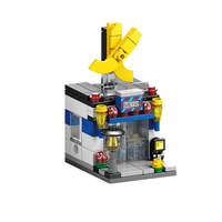 Ensemble de blocs de construction Mini City Street View, kit de modèles de magasins multi-thèmes, jouet d'assemblage créatif éducatif, cadeau pour enfants