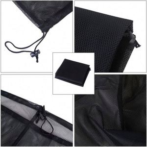 Grand sac à linge en filet pliable et réutilisable avec cordon de serrage pour machine à laver, idéal pour les voyages, l'hôtel et la maison - Product Image 3