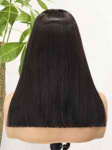 วิกผมบ๊อบบราซิลแท้แบบธรรมชาติ  ถอนขนเด็กมาแล้ว  ความหนาแน่น 180%  วิกผมสั้นด้านหน้าแบบใส  สำหรับผู้หญิงผิวสีดำ <span class=keywords><strong>ผม</strong></span>ตรง - Product Image 3