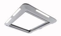 MEIDI Fenêtre de toit multifonctionnelle transparente grise 700*500 en alliage d'aluminium pour caravane, double couche acrylique, avec éclairage LED