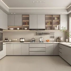 Armário de parede inteligente para cozinha, design de estilo home, armário de parede padrão americano