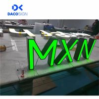Enseigne Daco avec design gratuit, élégante, en lettres 3D en acrylique LED, logo publicitaire pour magasin de crème glacée, décoration étanche IPx6