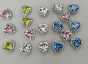 Apliques de Cristal de Alta Calidad para Coser, Pedrería en Forma de Corazón, Adornos para Ropa, Botones para Coser - Product Image 5