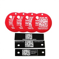 ISO9001-Zertifiziertes Individuelles QR-Code Seriennummer Graviertes Metall-Hundemarke Identifikations-Namensschild