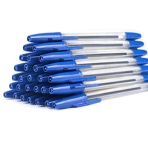 Meilleur stylo à bille promotionnel simple, logo personnalisé, vente en gros, pas cher, en vrac, stylo en plastique transparent pour l'écriture - Product Image 4