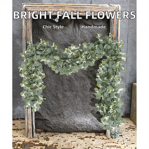 Vendita calda fatta a mano ortensia floreale Runner bianco brillante giallo per l'autunno per la scuola fai da te decorazione artificiale - Product Image 4