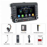 Reproductor Multimedia para Auto de 7'' y 2 Din para Skoda Octavia Combi Roomster Superb Seat Altea Leon, CarPlay Inalámbrico, Android Auto, Radio para Auto