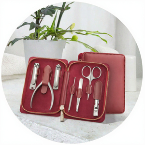Luxury Stainless Steel 7 Piece Manicure <b>Pedicure</b> Kit Nail Clipper Set Portable Durable Home Salon Grooming <b>Tools</b> - Product Image 2