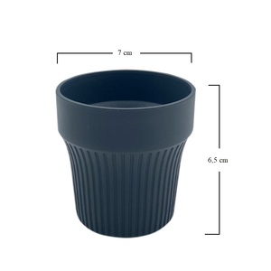 Vasi Rotondi per Piante Grasse Effetto Sabbia del Deserto 7x6.5 Cm, Fioriere da Interno in Resina Resistente ai Raggi UV - Product Image 2