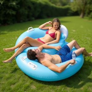 Materasso gonfiabile Intex Double Eight 117x198 cm con portabevande e maniglie per adulti - Product Image 2