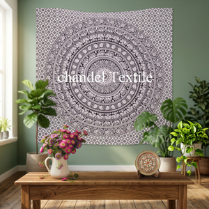Manta Decorativa con Estampado de Elefante y Mandala Psicodélico, Tapiz Indio para Pared, Cubrecama Hippie, Decoración para Picnic - Product Image 6