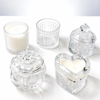 Kerzenhalter Tischdekoration Wohnungsdekoration Teelichthalter für Hochzeiten Glas-Kerzengläser mit Deckel Votivkerzenhalter