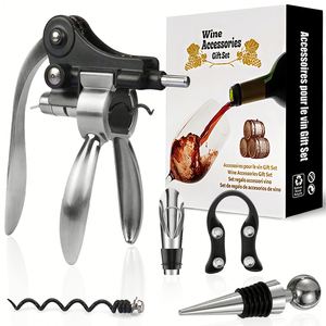 Juego de abridor de vino IStapromo, juego de accesorios para vino multifunción de acero inoxidable, juego de regalo con sacacorchos - Product Image 1