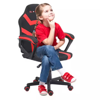 Chaise de bureau ergonomique moderne en cuir PU, pivotante et inclinable, avec accoudoirs fixes, base en fer et vérin à gaz à 2 niveaux pour réglage de la hauteur