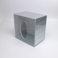 Vente en gros Boîte cube de mouchoirs en lucite Boîte acrylique en plexiglas plexiglas argenté personnalisée à la mode Mouchoirs Dongguan LLTL