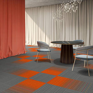 Dalles de moquette modernes à motif puzzle en polypropylène ignifugées pour usage commercial, bureaux, aéroports, personnalisables – Offre Spéciale - Product Image 4