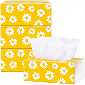 Mouchoirs en papier pour le <span class=keywords><strong>visage</strong></span> en pure pâte de bois vierge, personnalisables, sans poussière, écologiques, après lavage du <span class=keywords><strong>visage</strong></span>, 12,5 g x 3 plis, 130 x 180 mm - Product Image 1