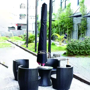 600D Polyester PVC beschichtete Gartens chirme Sonnenschirm abdeckung mit Reiß verschluss Klassisches Zubehör Regenschirm abdeckung All Pole Modern