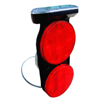 Nouvelle arrivée, cône de signalisation solaire étanche IP66 SWL12C, 12 LED, distance visible >800m, mode d'alimentation double (solaire/batterie)
