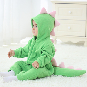 TONWHAR <strong>Kids</strong> Light Green <strong>Dinosaur</strong> <strong>Onesie</strong> with Big Tail Children Pajamas for Unisex - Product Image 4