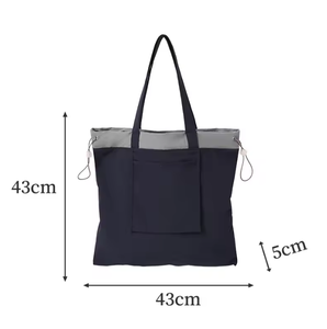 Sac de courses pliable en tissu nylon réutilisable, écologique, grande capacité, imprimé sur mesure - Product Image 2