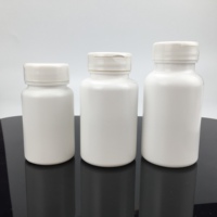 Bouteilles PET de supplément de vitamine 4oz 120ml 120cc Capsules blanches brillantes Bouteille sérigraphie pour médecine liquide Taille 49X92MM