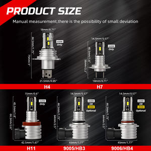 Macho y 12V 24V 3000K 6000K Led Faro Luces Bombillos Led H4 HB3 HB4 Faro de <span class=keywords><strong>la</strong></span> Motocicleta - Product Image 6