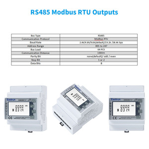 SDM630MCT-2T MID Contatore di Energia Trifase su Guida DIN a Doppia Fonte di Alimentazione con Collegamento CT, RS485 Modbus - Product Image 4