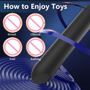 Bullet-Vibrator für Frauen – Stimulation der Klitoris und des G-Punkts, abgewinkelte Spitze, 10-Gang-Vibrator, USB-wiederaufladbar, wasserdicht - Product Image 3